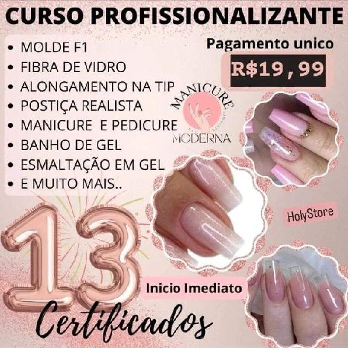 Holy Store💎✨ - Cursos Online 📲 - Curso de Alongamento de Unhas 💅🏻