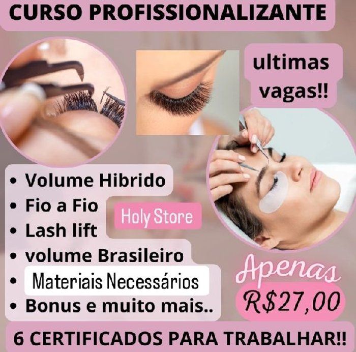 Holy Store💎✨ - Cursos Online 📲 - Curso de Extensão de Cílios 👁️🌼