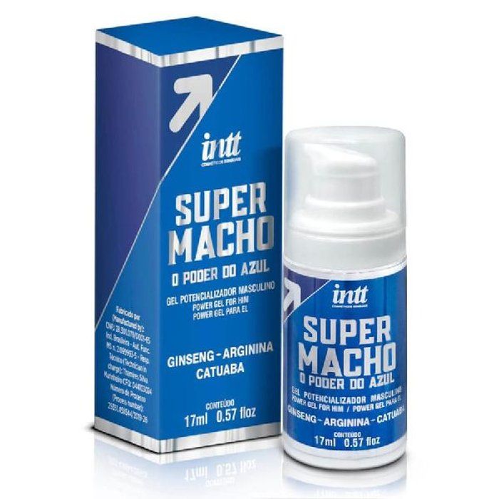 Espaço Luna 🥰 - Sex Shop - SUPER MACHO O PODER DO AZUL GEL POTENCIALIZADOR MASCULINO 17 ML Cód: IN0175