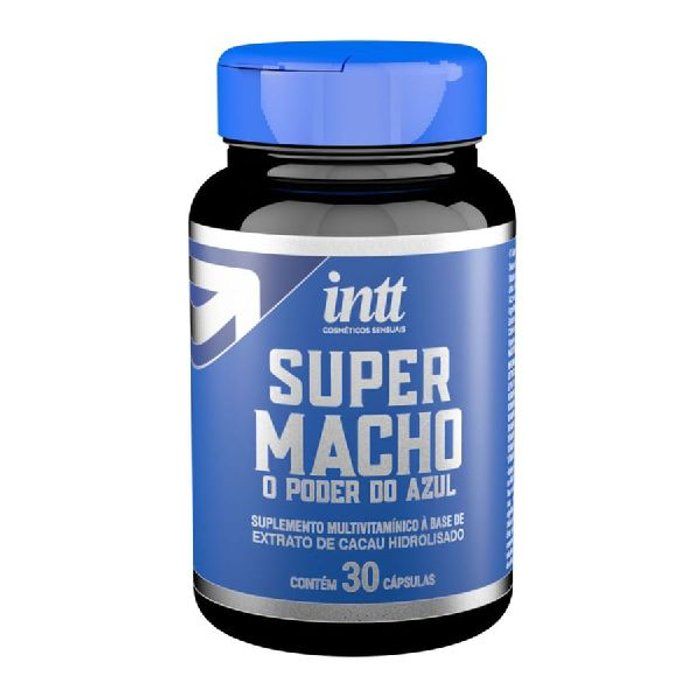 Espaço Luna 🥰 - Sex Shop - SUPER MACHO O PODER DO AZUL CÁPSULAS POTENCIALIZADOR MASCULINO INTT Cód: IN0114