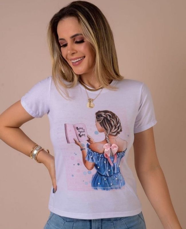 Rubi - Moda Feminina - T-shirt bordada