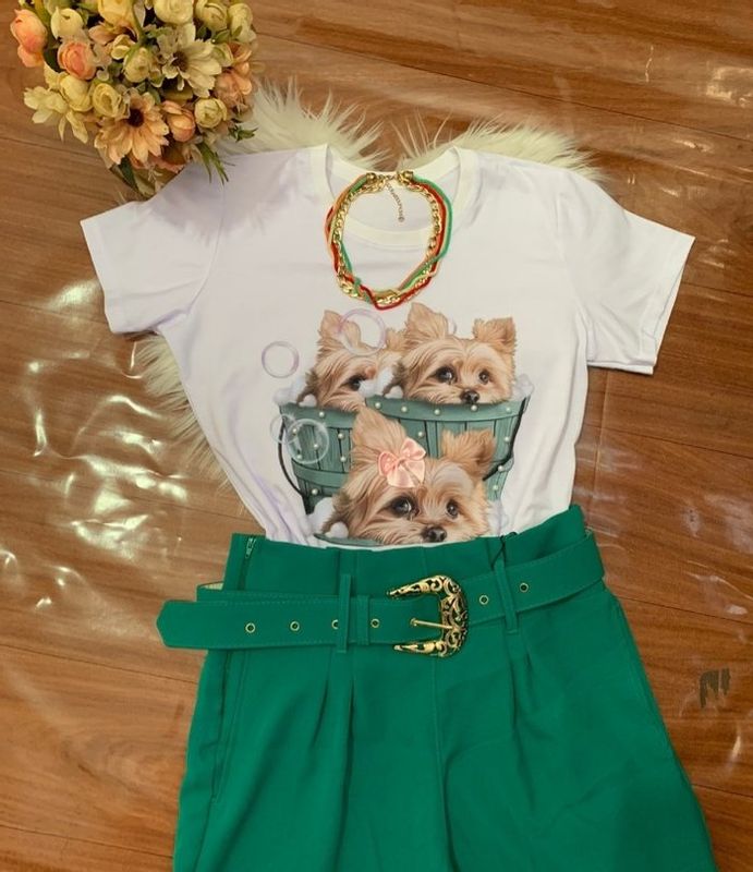  Rubi  - Moda Feminina  - T-shirt bordada