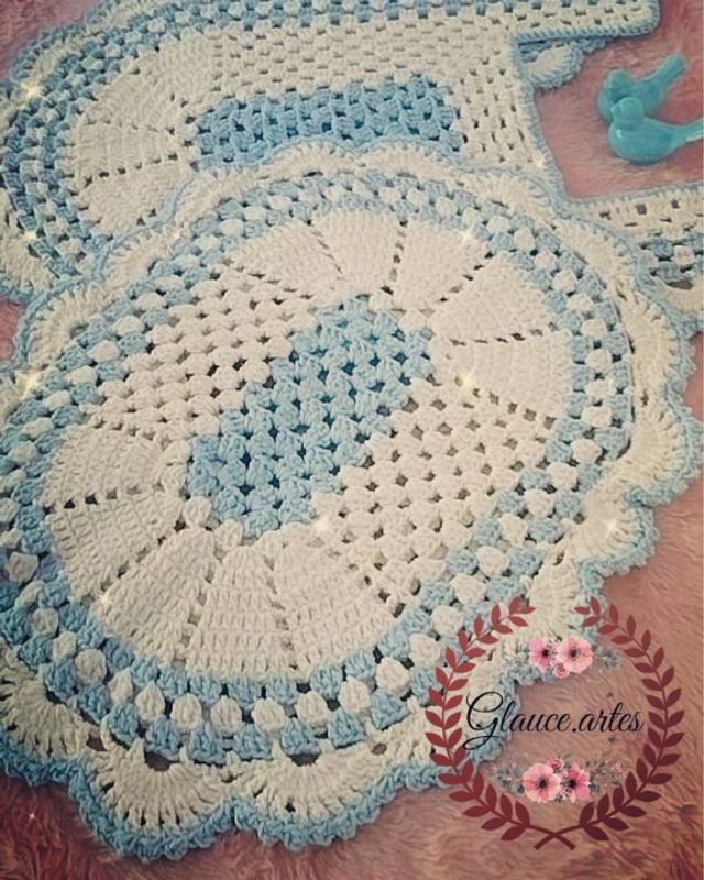 Glauce artes - crochê - jogo de banheiro