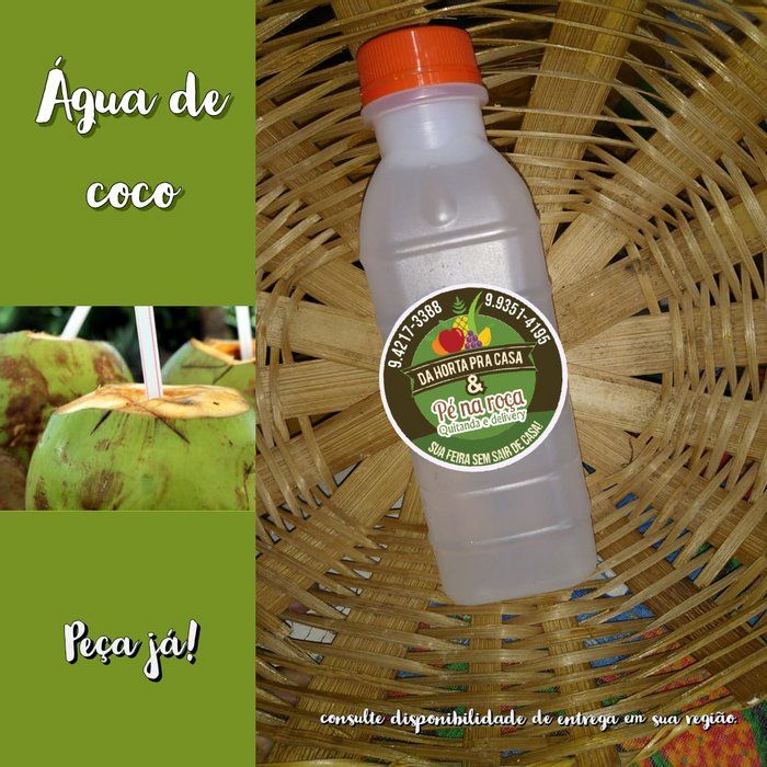 Da Horta Pra Casa - Quitanda e Delivery - Água de coco garrafa 500ml