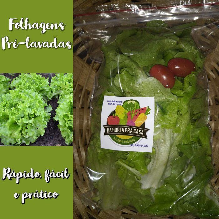 Da Horta Pra Casa - Quitanda e Delivery - Folhagem Pré lavada
