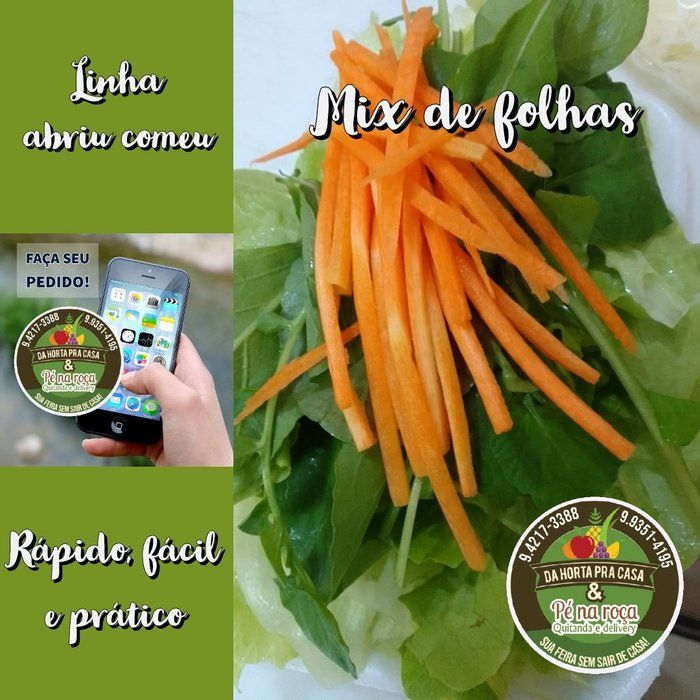 Da Horta Pra Casa - Quitanda e Delivery - Mix de folhas _Linha Faça Fácil