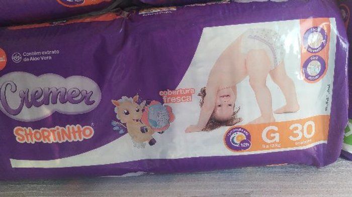 Fraldas e pantufas da Juh - Fraldas - cremer shortinho