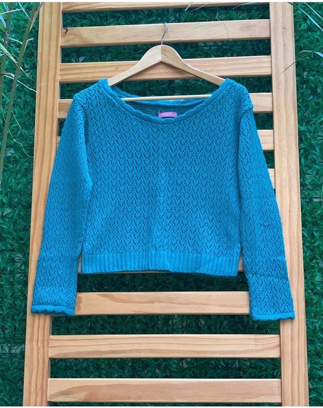 Desapegos com AMÔ - moda - Blusa de Linha Verde