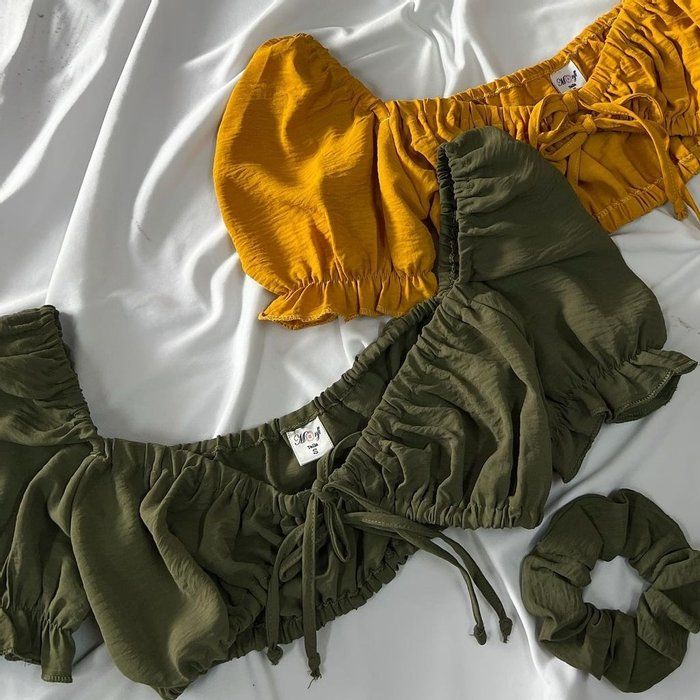 Roupa no K.bide - Bres'Loja - Cropped + Scrunchie