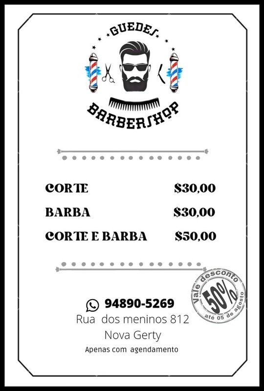 Guedes Barbershop - barbearia - barba e cabelo