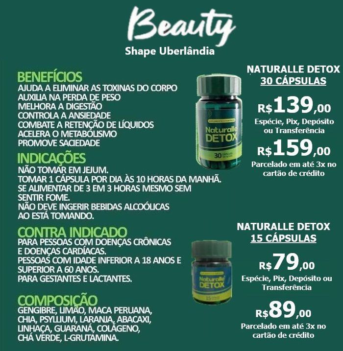 Beauty Shape Uberlândia-MG - saúde & bem-estar - Naturalle Detox 