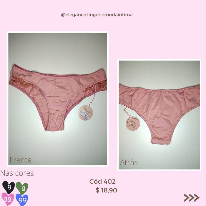 Elegance Lingerie - Moda íntima - 402- Calcinha Lisa