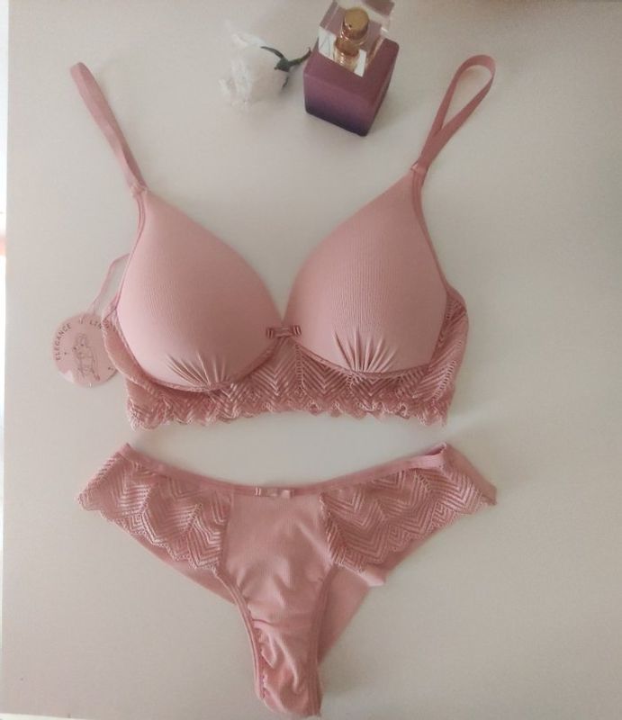 Elegance Lingerie - Moda íntima - Cód 954- Conjunto Soft Renda
