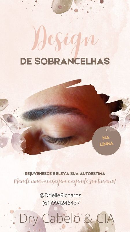 Dry Cabelo & CIA - salão de beleza - sobrancelha design simples