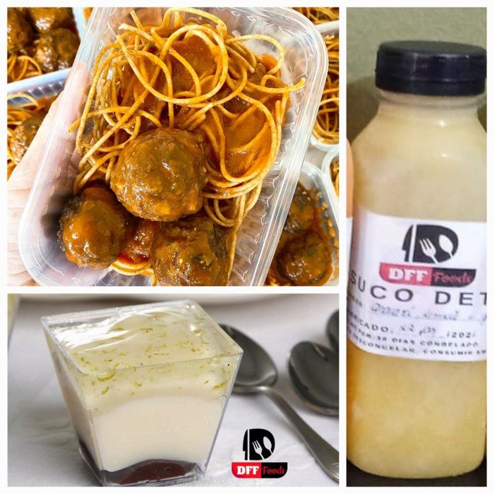 DFF Foods - Por uma vida saudável - Combo Refeição 450g + Suco 300ml + Sobremesa