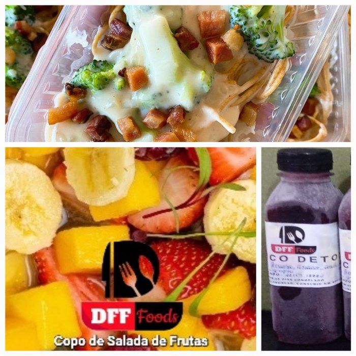 DFF Foods - Por uma vida saudável - Combo Refeição 450g + Suco 300ml + Sobremesa