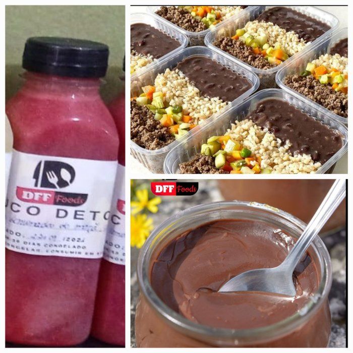 DFF Foods - Por uma vida saudável - Combo Refeição 450g + Suco 300ml + Sobremesas