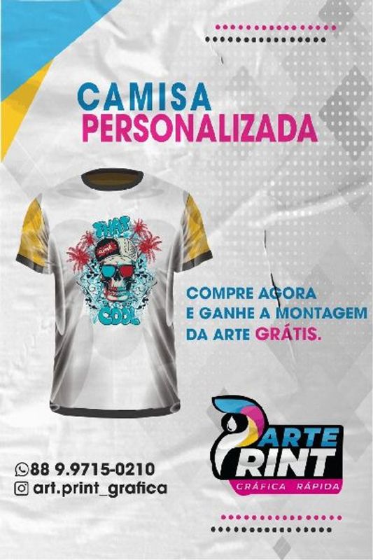 Arte Print Gráfica - A Primeira Impressão é a que fica! - Malha Fria, Sublimação total