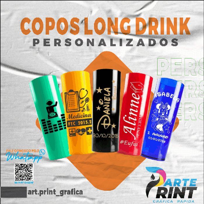 Arte Print Gráfica - A Primeira Impressão é a que fica! - Long Drinks