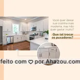 Ao trocar os puxadores por algo mais moderno você pode transformar sua cozinha sem precisar trocar os móveis. É uma forma fácil e rápida de mudar a cara da sua cozinha. ?
 #AhazouDecora #AhazouArquitetura #cozinha #dicas #puxadores  #homedecor #arquitetura #decoracao #designdeinteriores