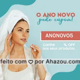Começe o ano com os seus produtos favoritos em mãos e ainda ganhe um desconto com o nosso cupom. Cupom valido até o final do ano 😉 #AhazouRevenda #anonovo #cupom #desconto  #consultoradebeleza  #revendadeprodutos  #produtosdebeleza 