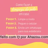 Dica boa é dica compartilhada! ? #limpezadepele #ahazou #esteticafacial