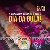 Hoje pode comer o quanto quiser sim! Já estamos abertos! Venha comemorar o dia da gula comendo o melhor japa da região! #ahazoutaste  #japa #sushidelivery #comidajaponesa