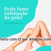A esfoliação pode ser uma grande inimiga da depilação, principalmente se for feita nas 24 horas anteriores ao procedimento. Isso por que a pele ficará mais fina e sensível, mais suscetível a dor, vermelhidão e manchas. 👩#AhazouBeauty #bemestar #epilação #beleza #depilação #depilaçãoalaser #dicas