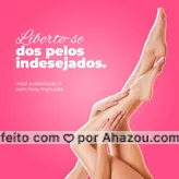 frases e posts para atendimento com hora marcada: Sinta-se livre para pôr as pernas de fora, com a depilação em dia. Venha nos visitar, aqui o atendimento é sem hora marcada. Esperamos por você. #beleza #bemestar #depilação #AhazouBeauty #depilaçãoalaser #epilação #serviçosemhoramarcada #serviços #pelelisinha #adeuspelos