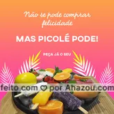 A felicidade não pode ser comprada, mas você pode ser feliz comprando deliciosos picolés. Temos diversos sabores para agradar a todos os gostos. Peça já o seu. #picolés #AhazouTaste #gelados #delivery