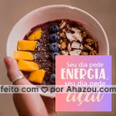 E para dar aquele gás no seu dia, nada melhor do que saborear um delicioso açaí! #acai #ahazoutaste #acaiteria #energia