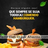 Não julgo, também sou assim, se não for para lambuzar, nem como, concorda? #lanche #marquealguem #pedido #hamburguer #burguer #ahazoutaste