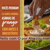 Huuuuum... Pode confessar que deu água na boca! ?
Não passe vontade, faça já o seu pedido ?
#wings #frango #ahazoutaste  #eat #ilovefood #instafood #foodlovers
