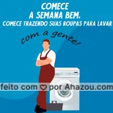 Comece a semana bem, comece trazendo suas roupas para lavar com a gente! #AhazouServiços #editaveisahz  #lavanderia  #motivacional  #pacotes  #pacotespromocionais  #roupalavada  #roupalimpa 