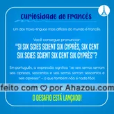 Conta pra gente se você conseguiu pronunciar! 

#AhazouEdu #travalinguas #desafio #francês #travalínguasdifícil