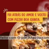 Amigo que é amigo deixa o último pedaço de pizza pra você! 🍕❤ Quinta  também é dia de pizza. Então, o que é melhor que pedir…