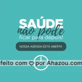 Todos sabemos que saúde vem em primeiro lugar, então não perca tempo e venha marcar seu horário conosco! #AhazouSaude #bemestar  #cuidese  #qualidadedevida  #saude  #viverbem 