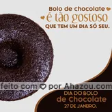 Se o bolo de chocolate tem um dia só seu, é porque é bom mesmo. Dúvida? Então peça já o seu e descubra porque esse sabor merece ser comemorado. #ahazoutaste #bolodechocolate #diadobolodechocolate #bolo #chocolate #confeitaria 
