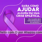 Ao se deparar com uma pessoa em crise, é necessário que você a ajude e tenha cuidados para manter sua integridade física:

💜 Mantenha a calma e a calma das pessoas ao redor;
💜Coloque a pessoa deitada e posicione a cabeça de lado;
💜 Não segure a pessoa ou dê água ou remédio;
💜 Espere a crise passar e esteja ao lado da pessoa para oferecer ajuda.

#AhazouSaude #conscientizaçãodaepilepsia  #cuidese  #saude  #viverbem  #qualidadedevida  #bemestar #dicas #epilepsia
