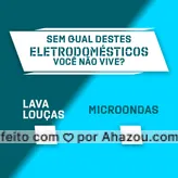 Os eletrodomésticos são cada vez mais indispensáveis e facilitam muito o nosso dia a dia. Alguns deles a gente nem imagina como seria viver sem. ➡️ Para você, qual deles é fundamental? #enquete #AhazouServiços #lavaloucas #microondas #eletrodomesticos