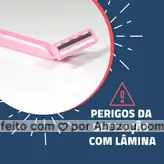 A lãmina pode causar machucados e cortes, principalmente se não for de boa qualidade e renovada com frequência. Também é muito comum o surgimento da foliculite: irritação do folículo piloso, surgindo espinhas vermelhas e pelos encravados. Além de tudo isso, a lâmina usada com frequência por muito tempo pode contribuir para o escurecimento da pele na região depilada! #depilação #ahazou #lamina #gilete