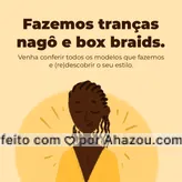 Porque não (re)descobrir o seu estilo com as diferentes possibilidades de tranças nagô ou box braids. Venha já conferir, marcar o seu horário e ficar ainda mais bela. #tranças #convite #AhazouBeauty  #cabeloperfeito #cabelo #hair