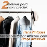 Quer motivos melhores? Você pode ter aquelas peças vintages que estão super na moda por um preço super acessível.
#Sustentável #AhazouFashion #Brechó