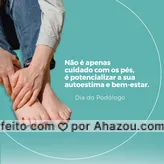 O trabalho do podólogo vai muito além de cuidar dos pés, diz respeito a trazer mais bem-estar, saúde e autoestima para as pessoas. São calos ou unhas encravadas a menos que te fazem se sentir bem de novo.
4 de dezembro - dia do podólogo
#AhazouSaude #podolog #podologia #podologiacomamor #saude #diadopodologo #AhazouSaude 