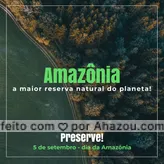 Amazônia é vida e lutar pela preservação desse tesouro da humanidade é dever de todos! #amazônia #preservacao  #ahazou  #motivacionais