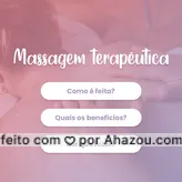 A massagem terapêutica é um procedimento que utiliza de técnicas com manobras metódicas no tecido corporal. Levando o desencadeamento de funções que estimulam e influenciam nos estados fisiológicos, psicológicos e físicos do organismo.
.
.
Os benefícios  fisiológicos são os de melhoria na circulação sanguínea e linfática, bem como na melhoria da cicatrização e de edemas. Já os psicológicos são ligados ao relaxamento do corpo e bem estar, aliviando principalmente o estresse. E por fim os físicos do organismo que auxiliam na melhoria de insônia e dores de cabeça, lembrando que são apenas alguns exemplos dos 3.
.
.
É indicado para pessoas que estão com nível de estresse, dores musculares ou ansiedade e depressão e, não somente para essas pessoas, podendo ser feita por qualquer um. #massagem #AhazouSaude #massagemterapeutica #bemestar