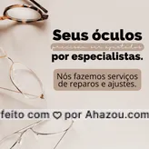 Traga os seus óculos na nossa loja.😆
#AhazouÓticas #oculos  #oculosdegrau  #oculosdesol  #otica #ajustes #ajustesdeoculos #serviços 