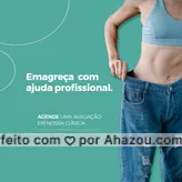 Conte com ajuda profissional para emagrecer de maneira saudável e consistente. Entre em contato para saber mais sobre nossos planos e agende já sua avaliação. #clinicadeemagrecimento #emagrecimento #beauty #beleza #estetica #AhazouBeauty 