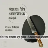 Chega de faca sem corte. 
Aproveite esta promoção e traga todas as suas facas para afiar.
Muito mais praticidade para o seu dia-a-dia utilizar a faca bem afiada.
#AhazouServiços  #chaveiro  #chave  #promoção  #serviços #afiação #alicate 