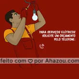 Não contrate qualquer um para mexer com a parte elétrica da sua casa.
Eu sou especialista no assunto.
Entre em contato e solicite um orçamento.
Aqui você pode confiar.
#AhazouServiços #eletricista  #manutenção  #orçamento  #serviço  #serviçosparacasa  #eletrica 
